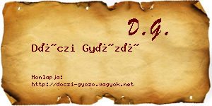 Dóczi Győző névjegykártya